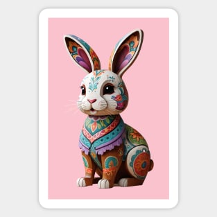 Floral Rabbit Sticker